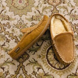 L.L. Bean wicked good shearling scuff slippers